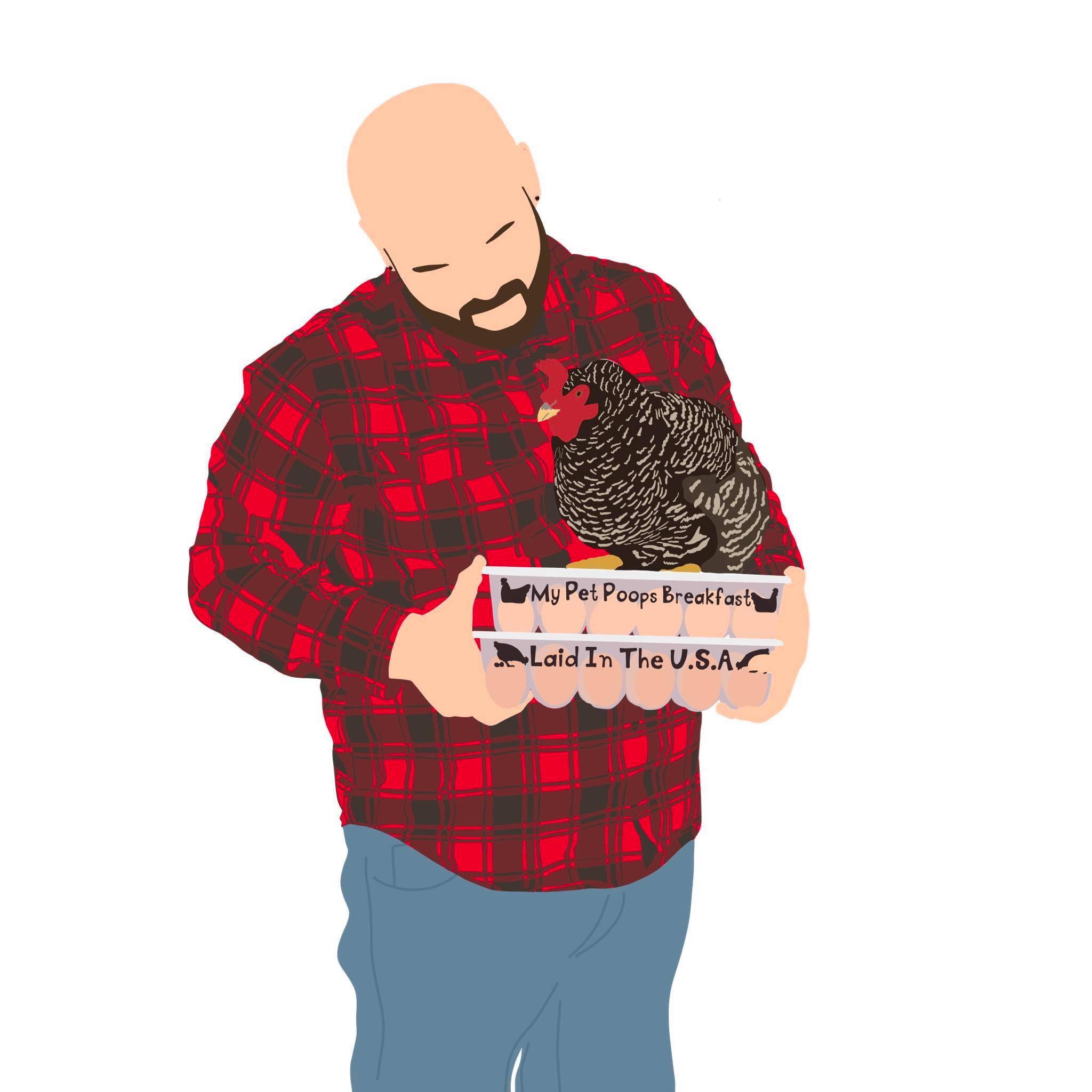 Just a Lad with a love for plaid making keychains, earrings, magnets, ornaments, egg cartons, cups and more!