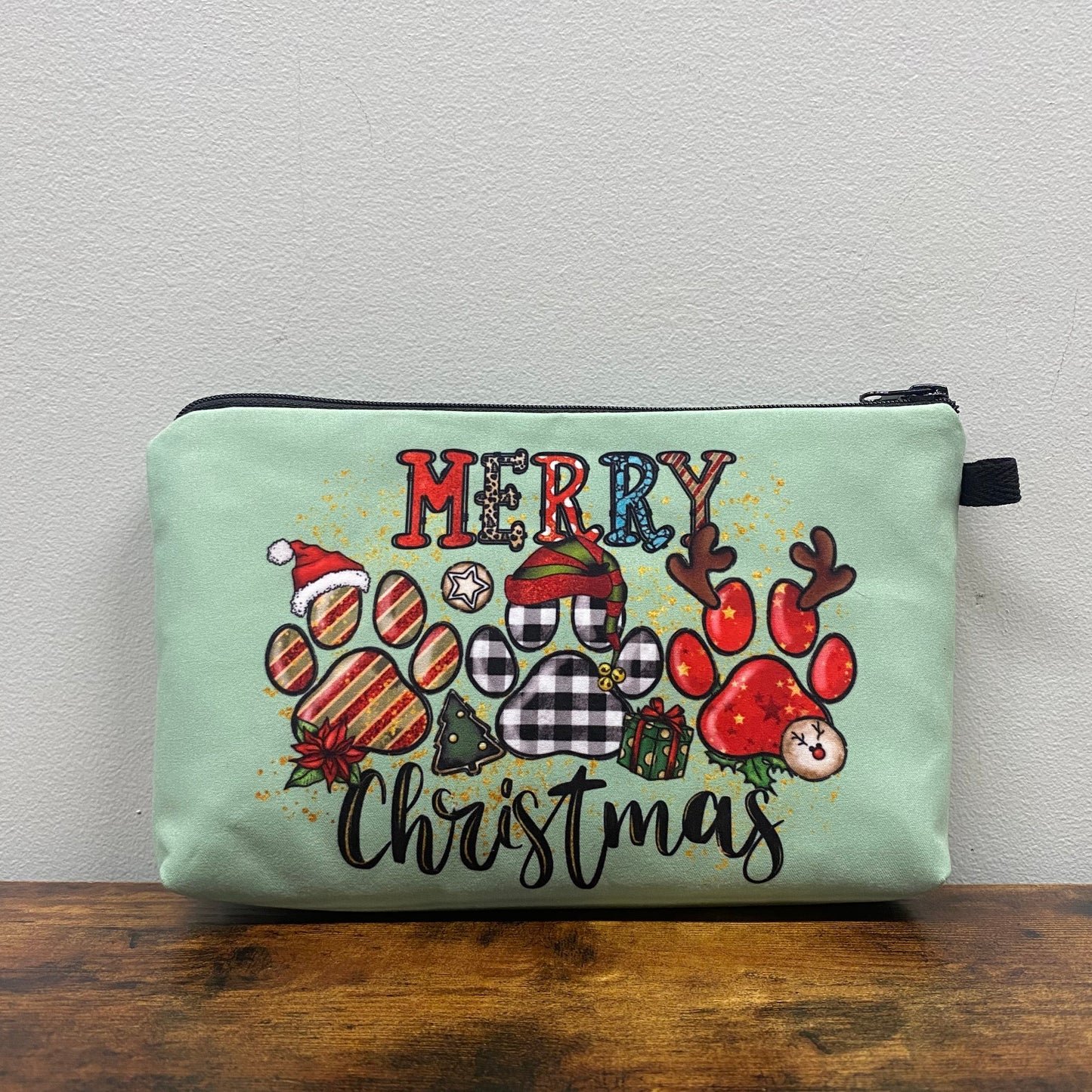 Merry Christmas Paws - Water-Resistant Multi-Use Pouch