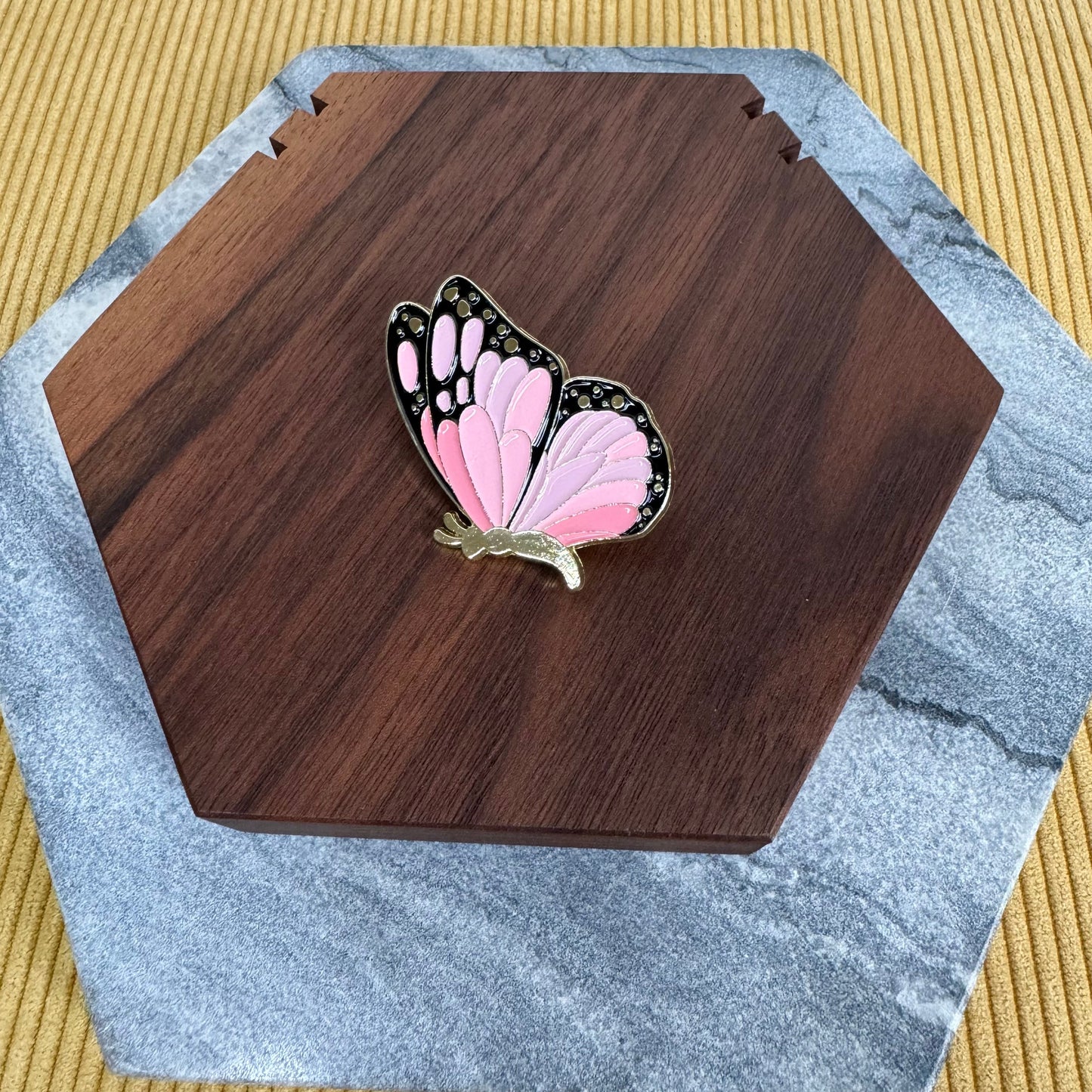 Pin - Butterfly Pink Large