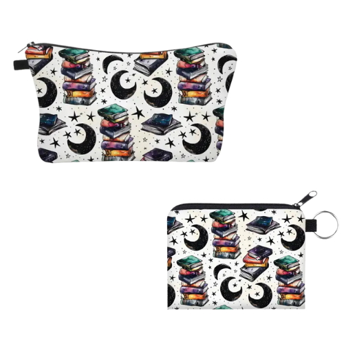 Books & Moons - Water-Resistant Pouch Set