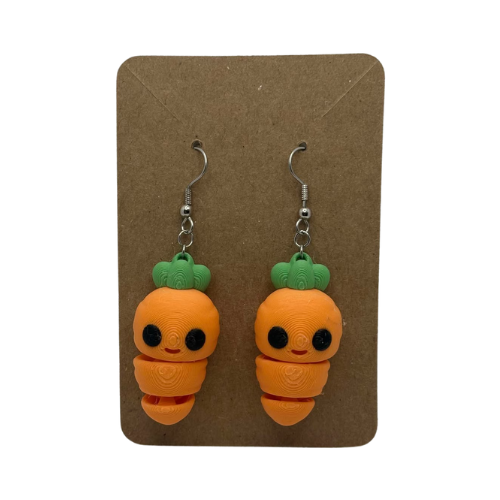 Carrot Earrings - 3D Printed