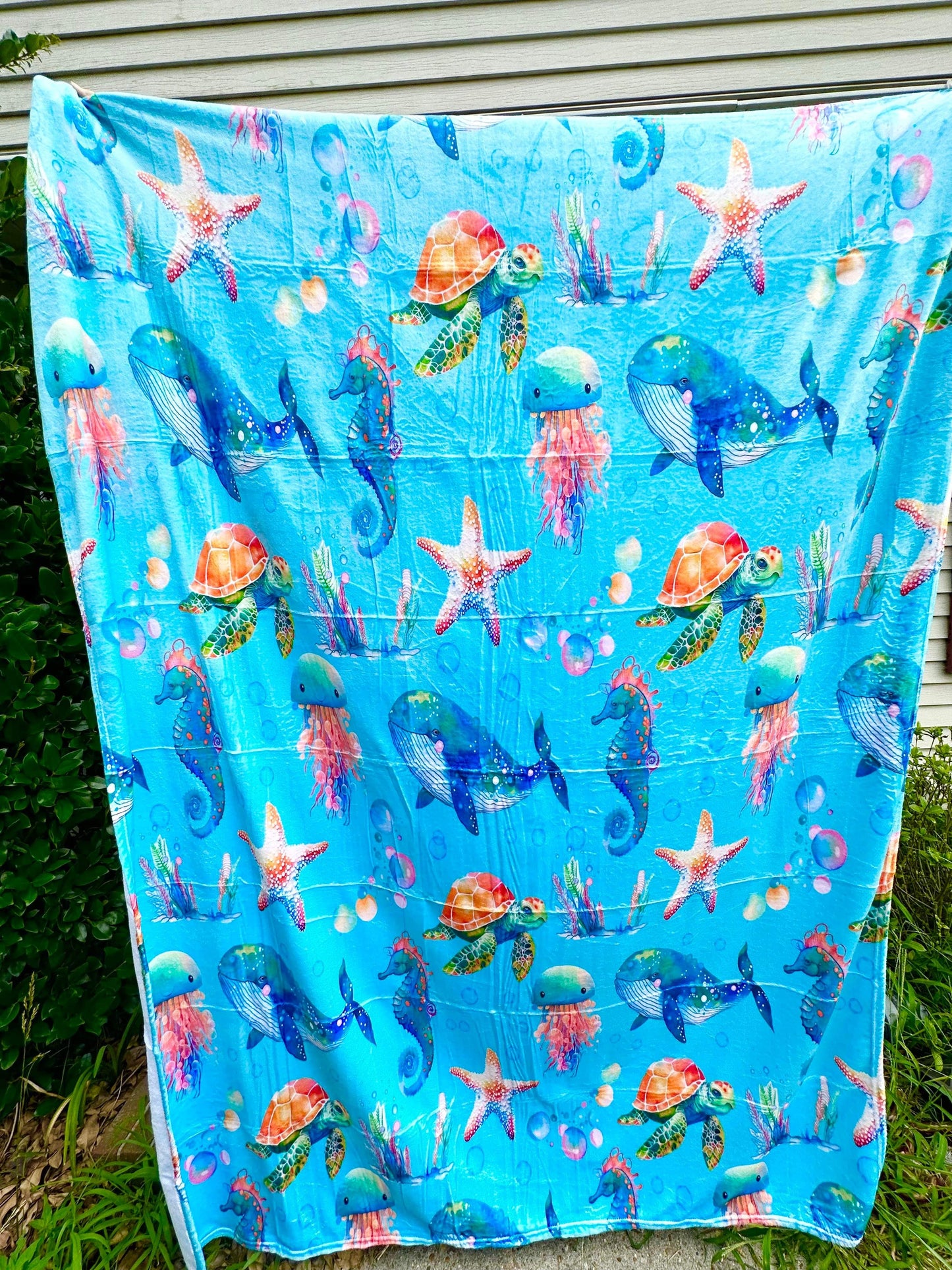 Under The Sea Minky Blanket
