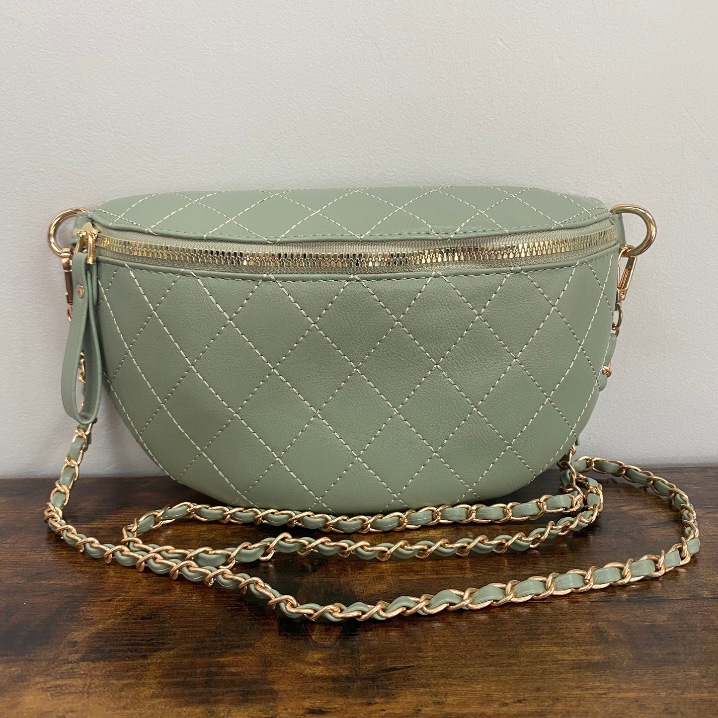 The Roni Sling Crossbody - Quilted Faux Leather
