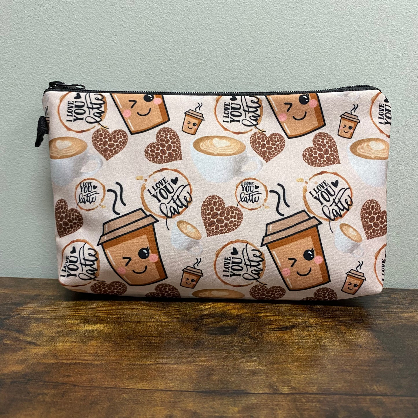 Love You A Latte - Coffee - Water-Resistant Multi-Use Pouch