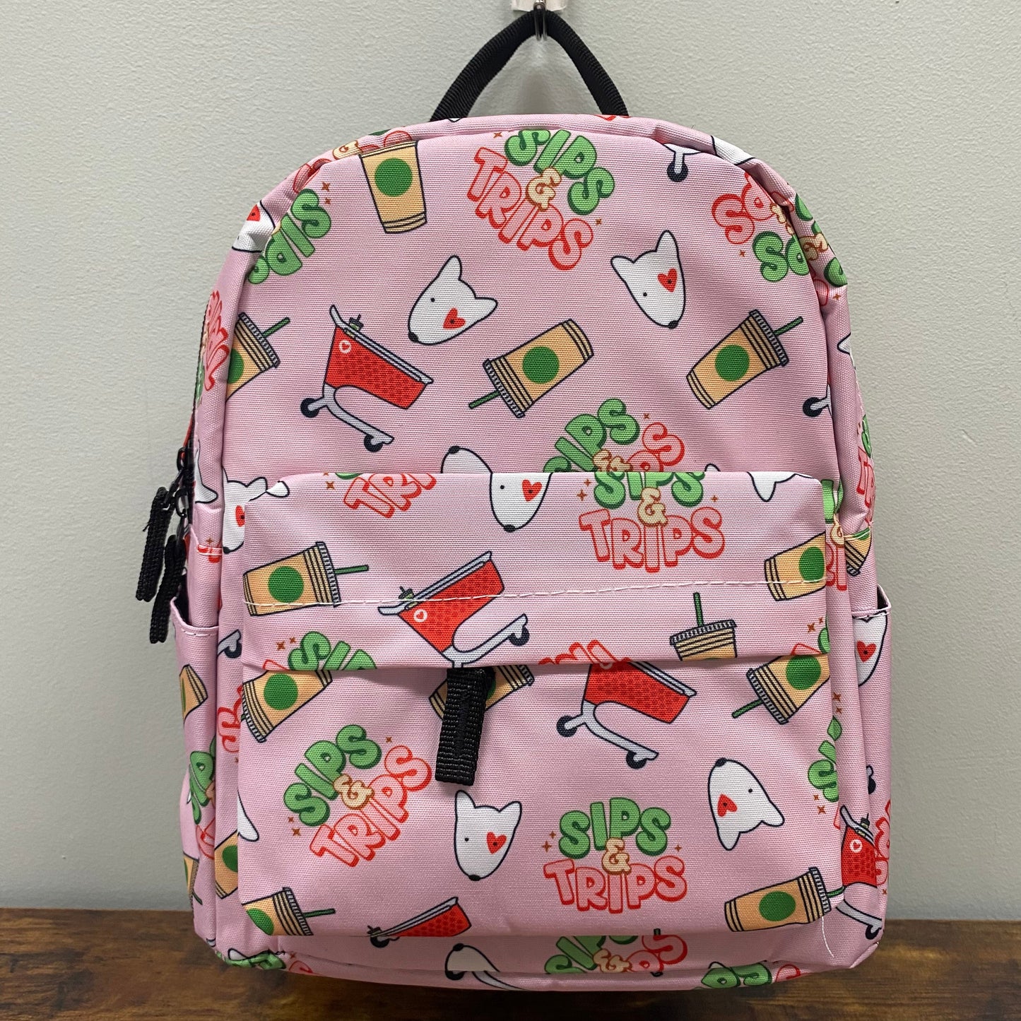Sips & Trips Pink - Water-Resistant Mini Backpack
