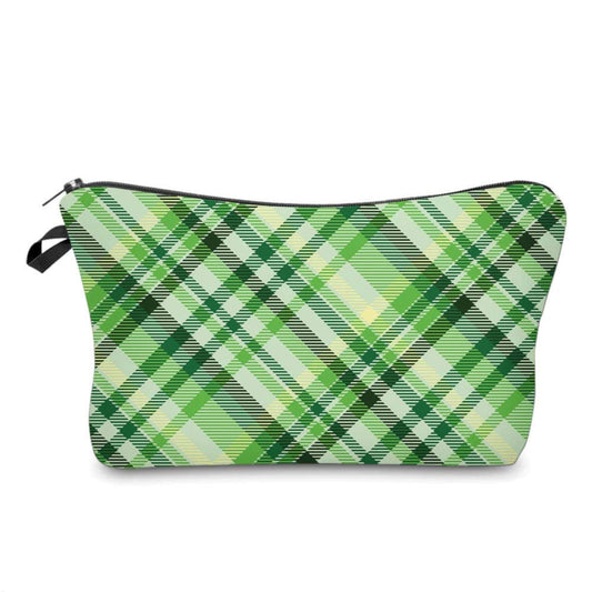 Green Plaid - Water-Resistant Multi-Use Pouch