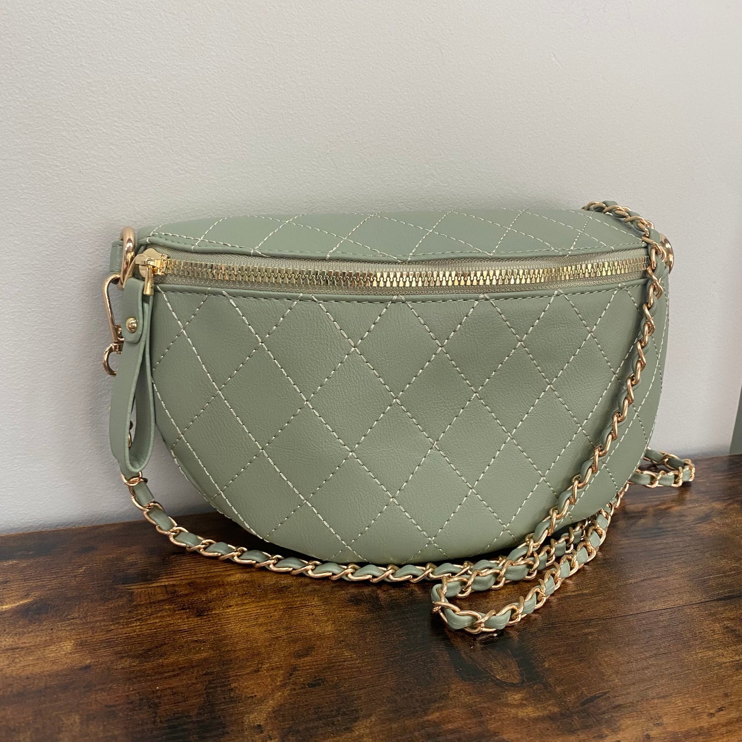 The Roni Sling Crossbody - Quilted Faux Leather