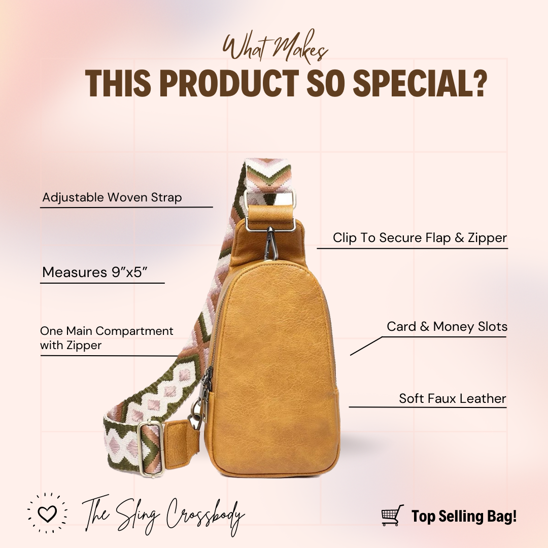 The Samantha Sling Crossbody - Mustard Yellow