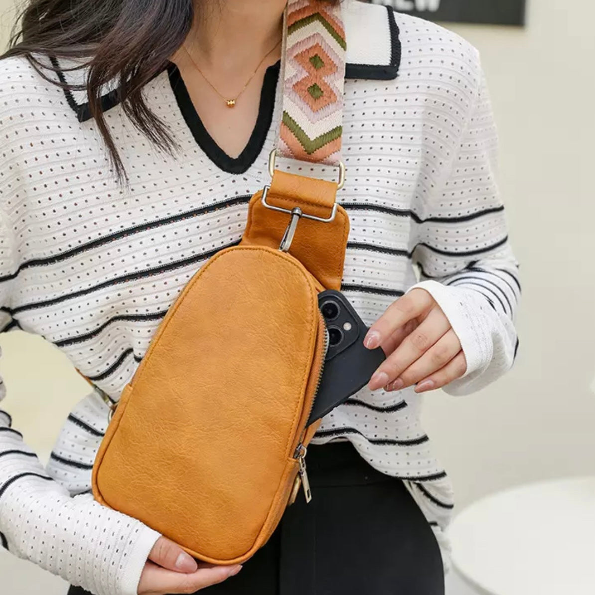 The Samantha Sling Crossbody - Mustard Yellow