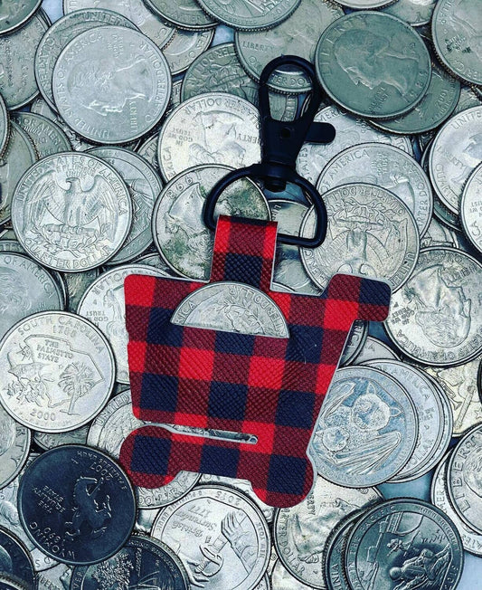 Grocery Cart Quarter Keychain - Quarter Holder - Shopping Cart Keychain - Cart Rental Keychain