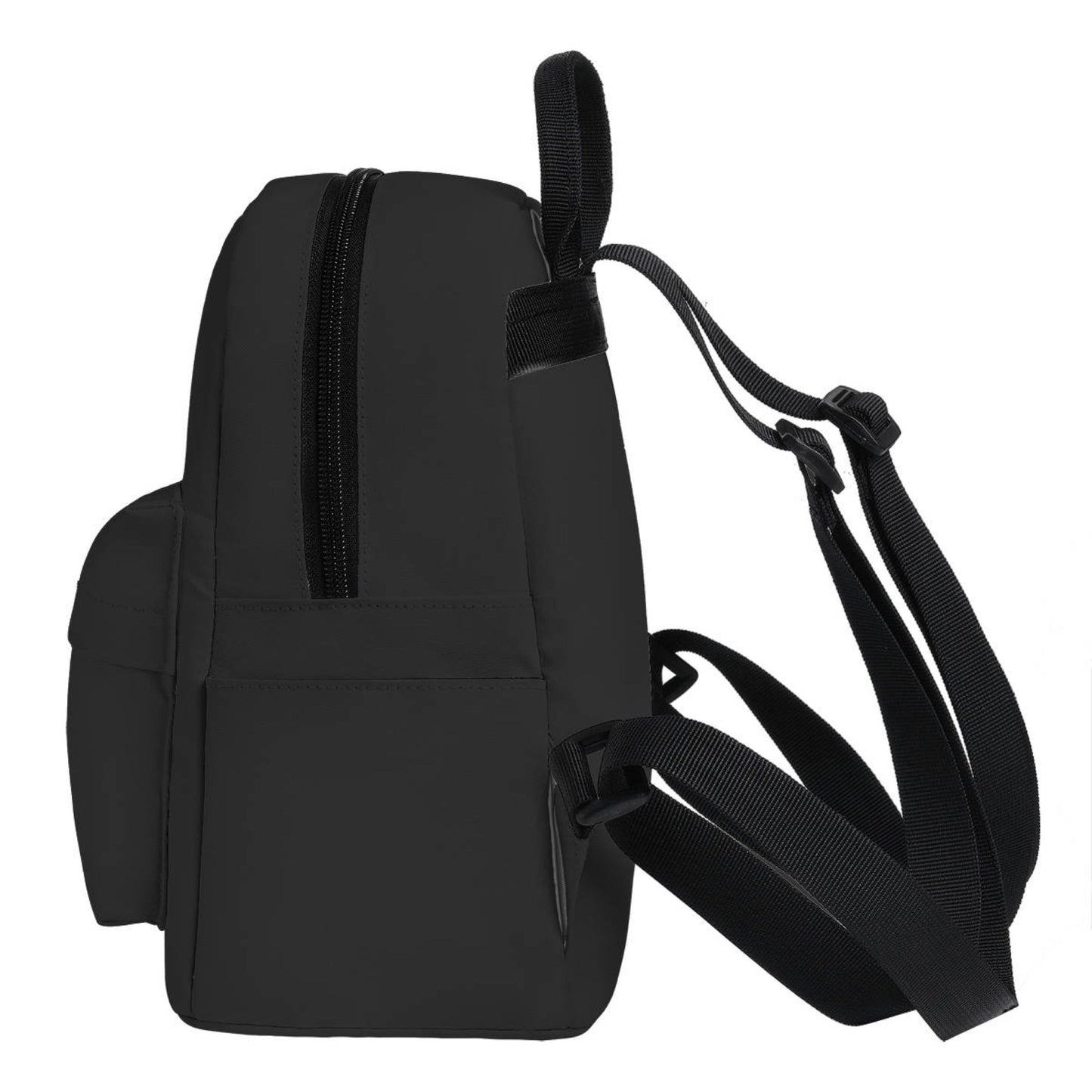 Solid Black - Water-Resistant Mini Backpack