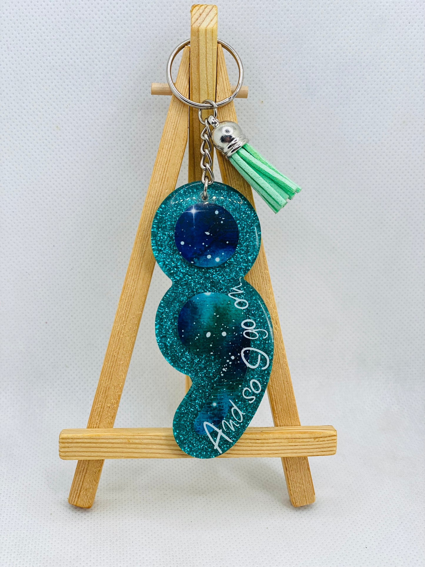 3.5" And So I Go On Semicolon Keychain