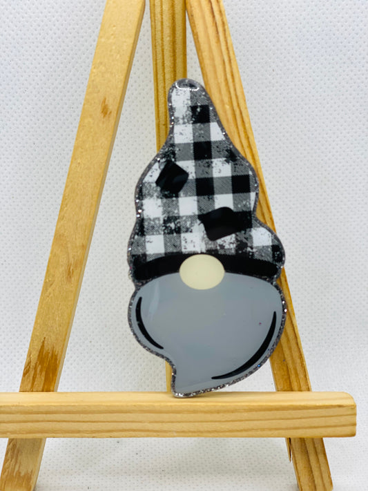 3" Buffalo Plaid Gnome Magnet