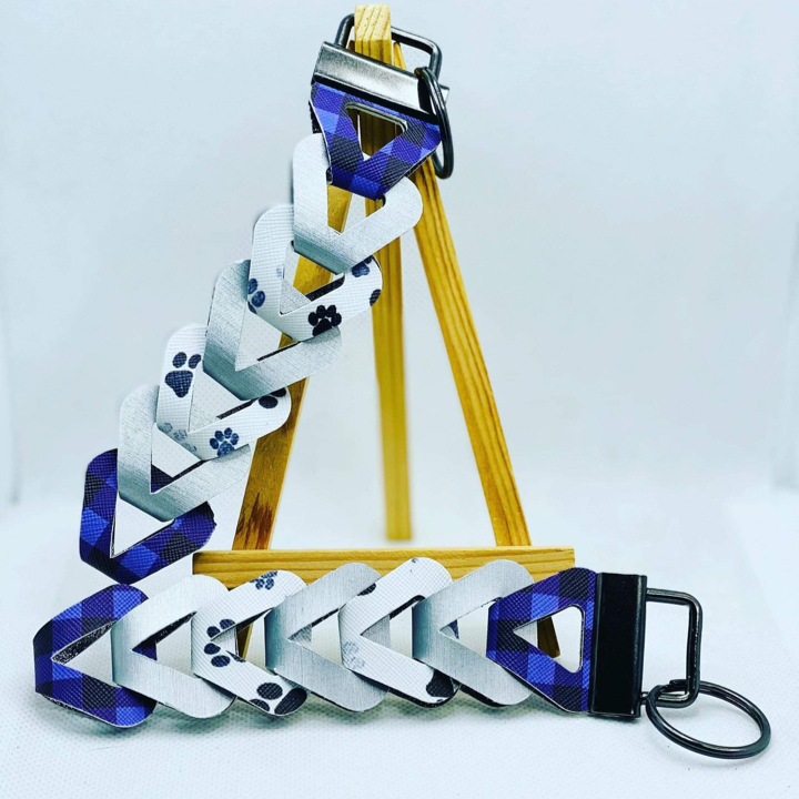 Plaid's New Journey - Key Fob Keychain