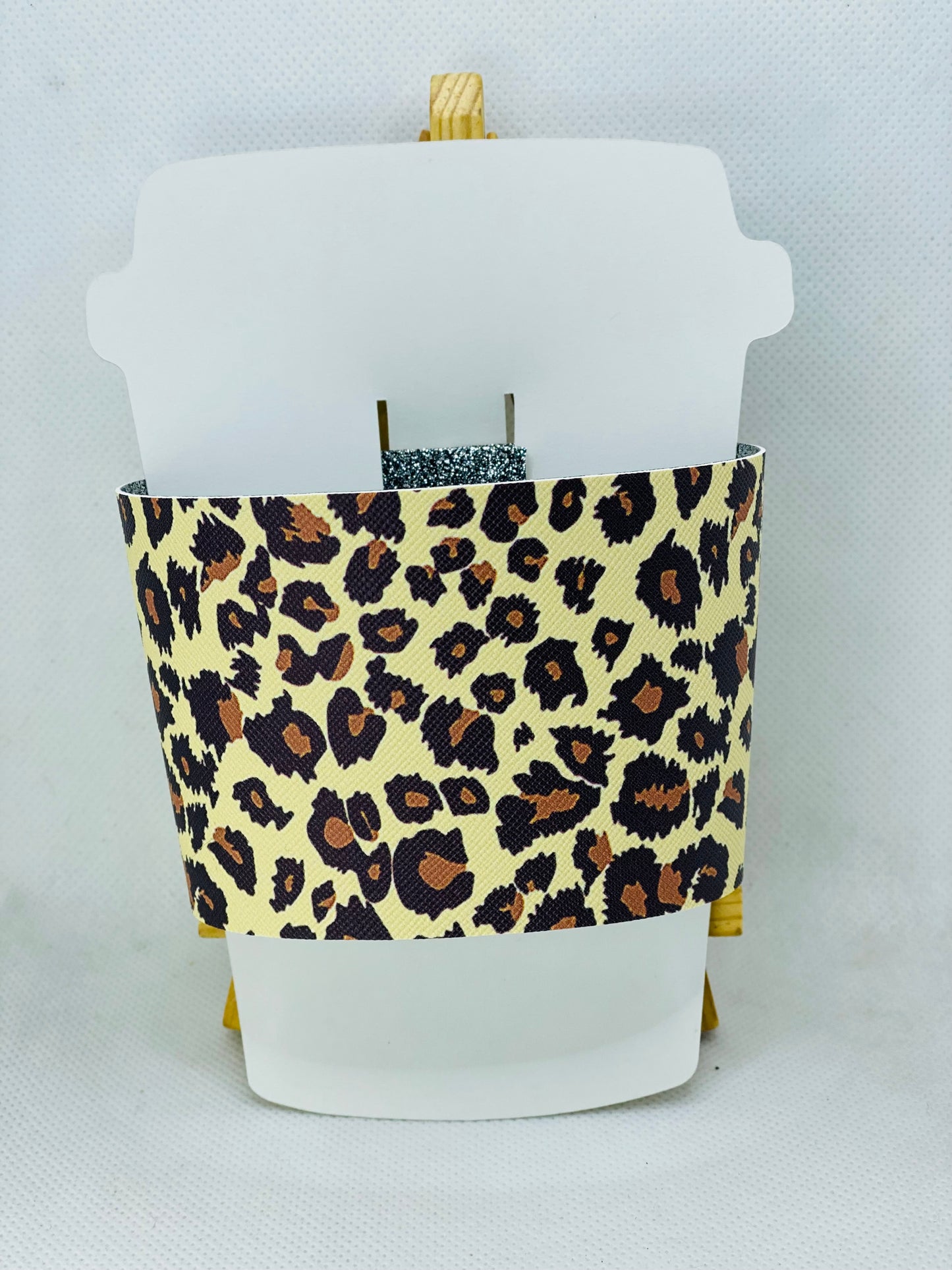 Animal Print - Hot Cup Coozie Sleeve - Faux Leather Drink Sleeve