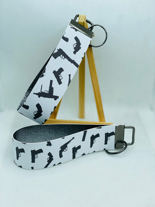 Pew Pew - Faux Leather Wristlet Keychain