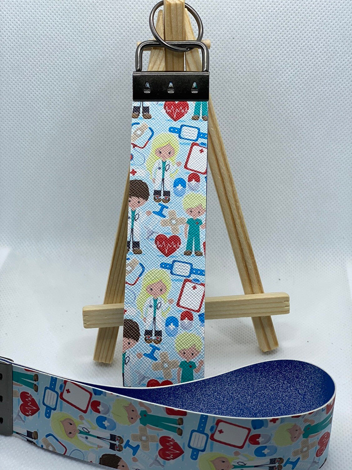 Nurses - Nurse - Faux Leather Wristlet Keychain