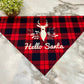 Dog Bandana - Christmas - Hello Santa Plaid Reindeer