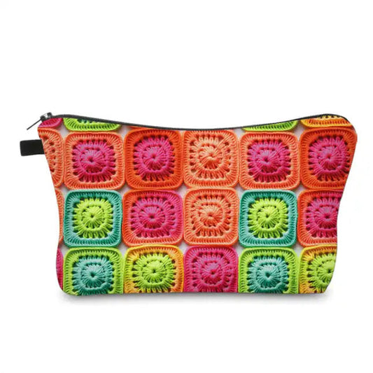 Neon Crochet Square - Water-Resistant Multi-Use Pouch