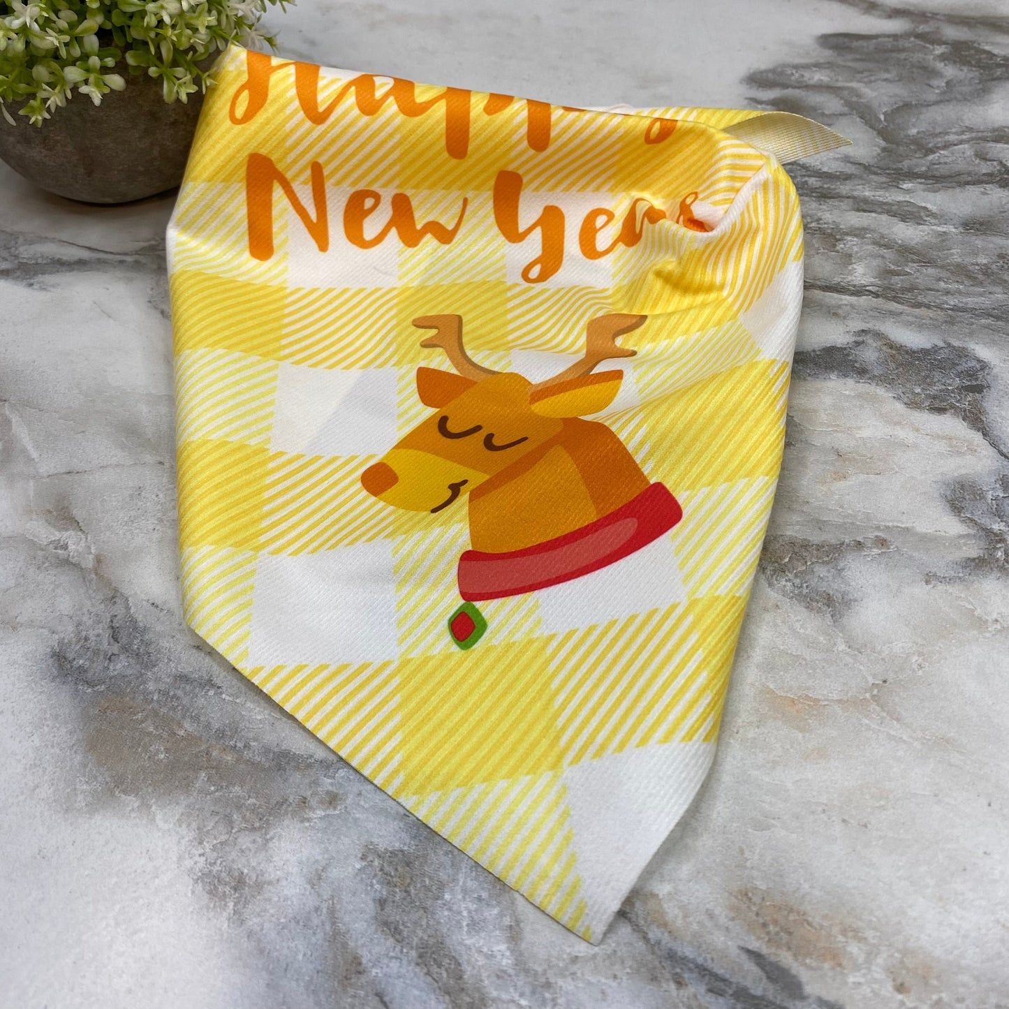 Dog Bandana - Christmas - Happy New Year Reindeer