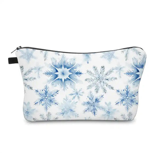 Snowflake 1 - Blue - Water-Resistant Multi-Use Pouch