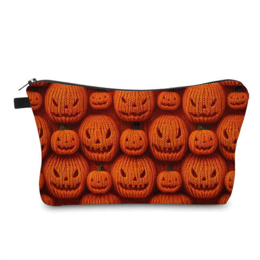 Knit Jack-O-Lantern - Water-Resistant Multi-Use Pouch