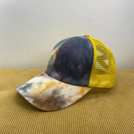 Hat - Tie Dye - Navy Yellow