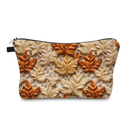 Knit Leaves Fall - Water-Resistant Multi-Use Pouch