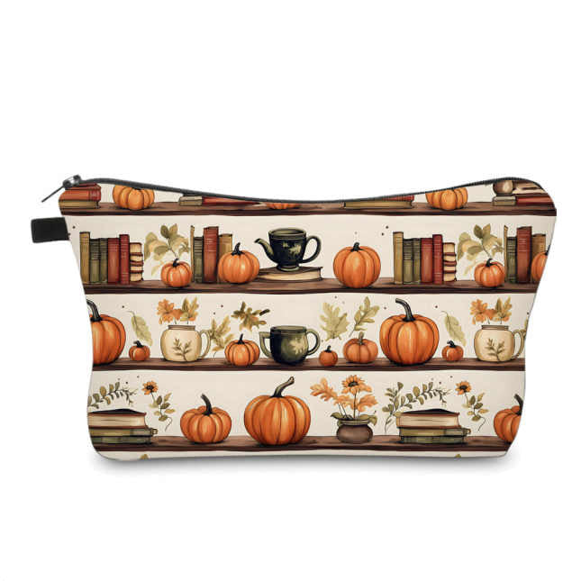 Pumpkin Bookshelf - Water-Resistant Multi-Use Pouch