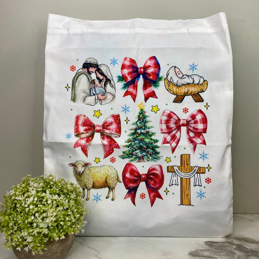 Tote Bag - Christmas - #14 - Nativity Bow