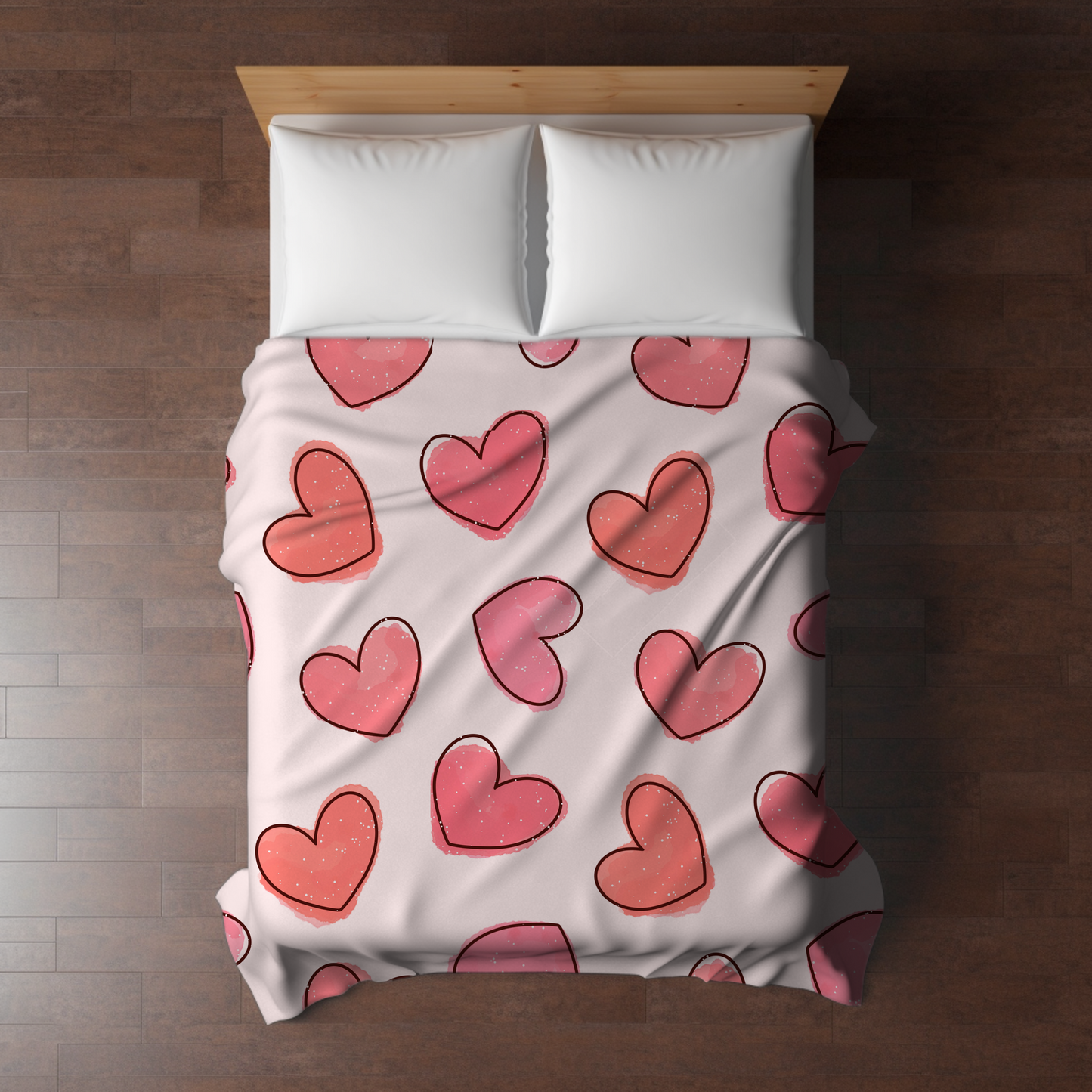 Blanket - Heart Speckle Pink