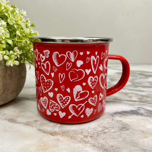 Mug - Valentine’s Day - Hearts on Red