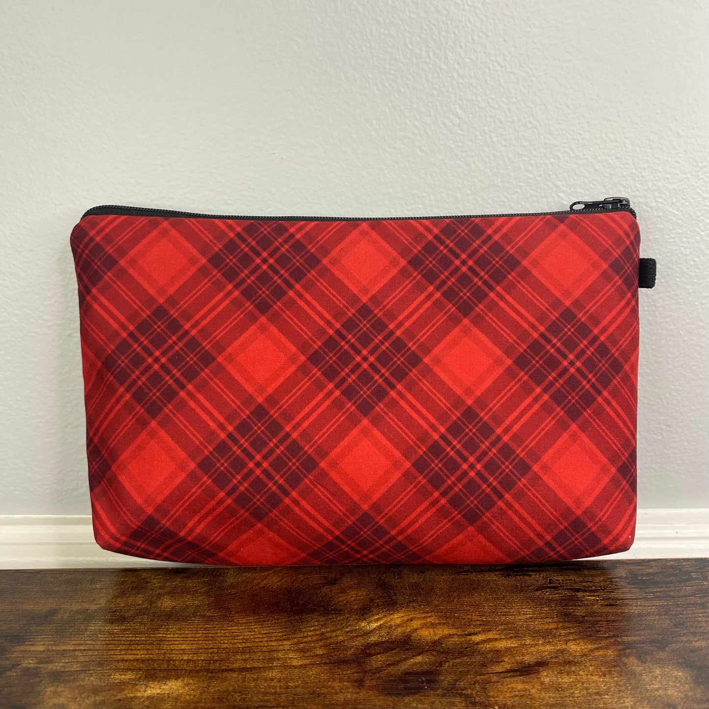 Plaid Dark Red - Water-Resistant Multi-Use Pouch