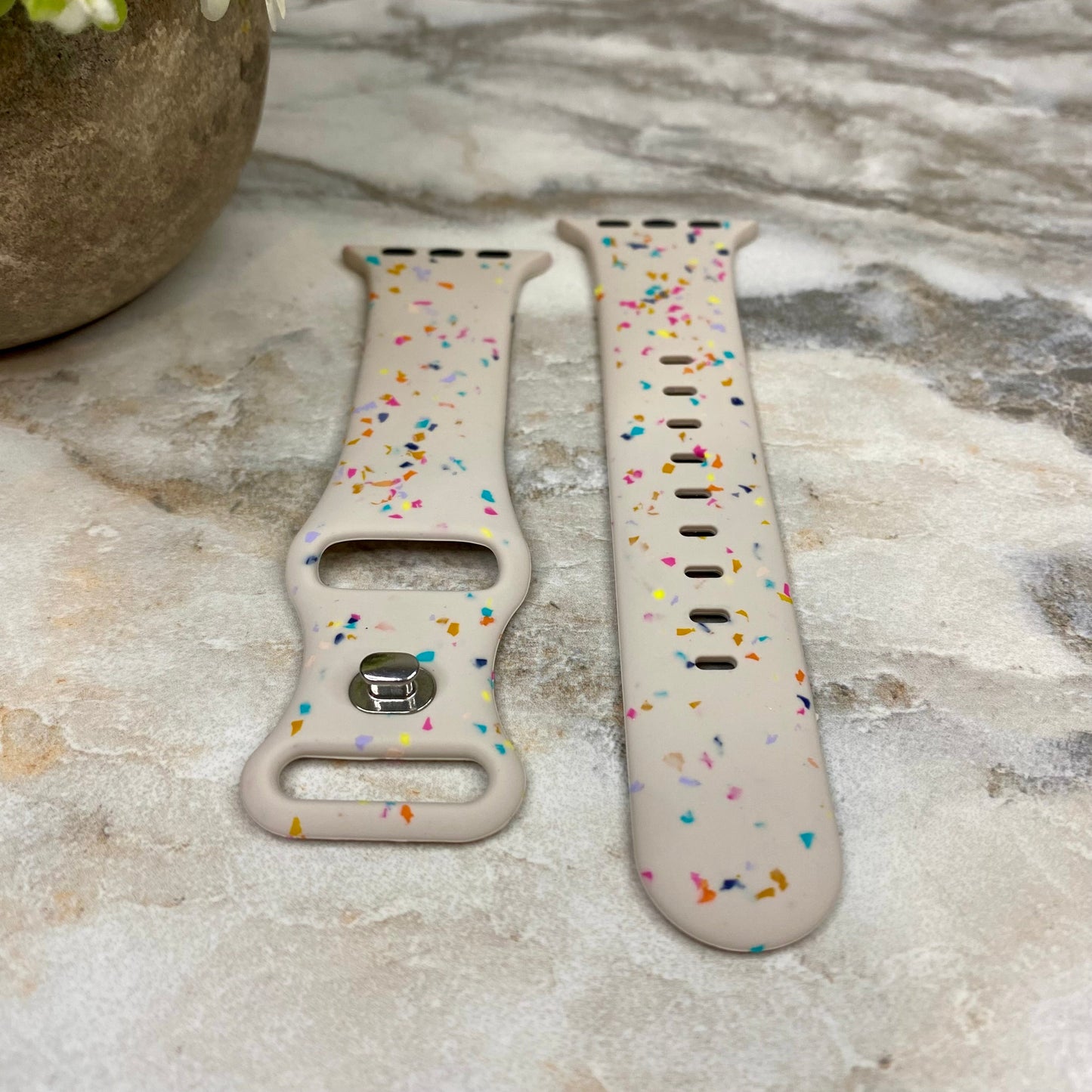 Watch Band - Silicone - Tan Confetti