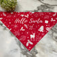 Dog Bandana - Christmas - Red Star Hello Santa