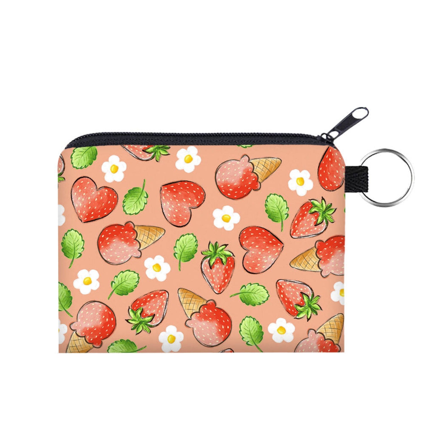 Strawberry Ice Cream - Water-Resistant Mini Backpack & Pouches Set