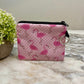 Flamingo Polkadot - Water-Resistant Mini Pouch w/ Keyring