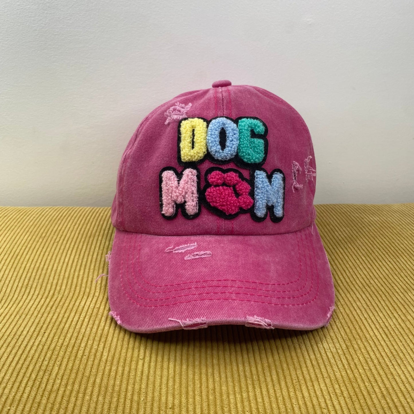 Hat - Dog Mom - Dark Pink