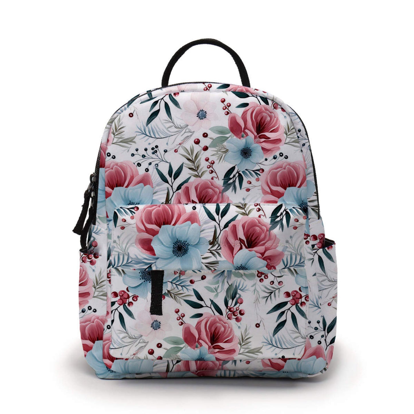 Winter Floral - Water-Resistant Mini Backpack & Pouches Trio