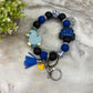 Silicone Bracelet Keychain - Duck Duck Jeep - Large Duck - Blue