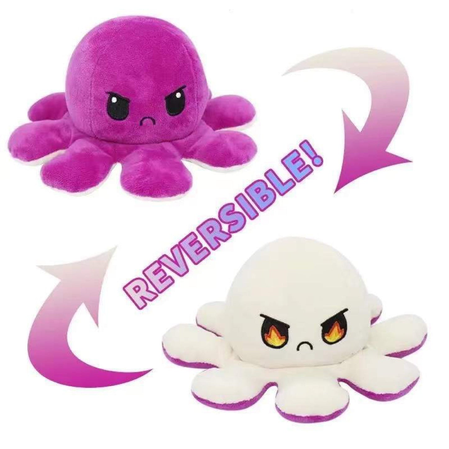 Moody Octopus Reversible Plush