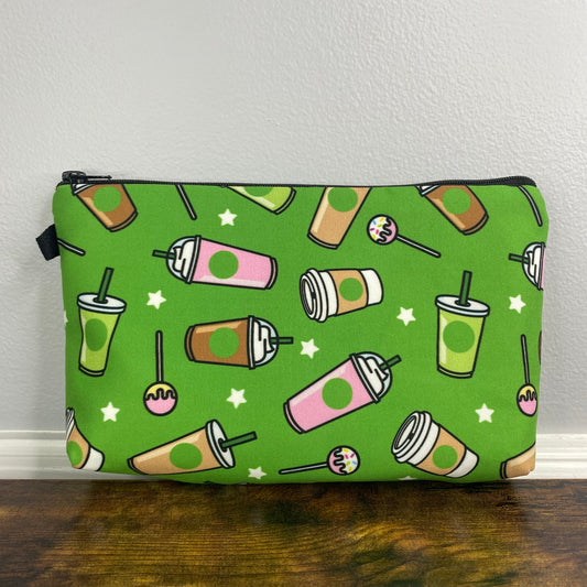 Coffee Cake Pop, Green - Water-Resistant Multi-Use Pouch