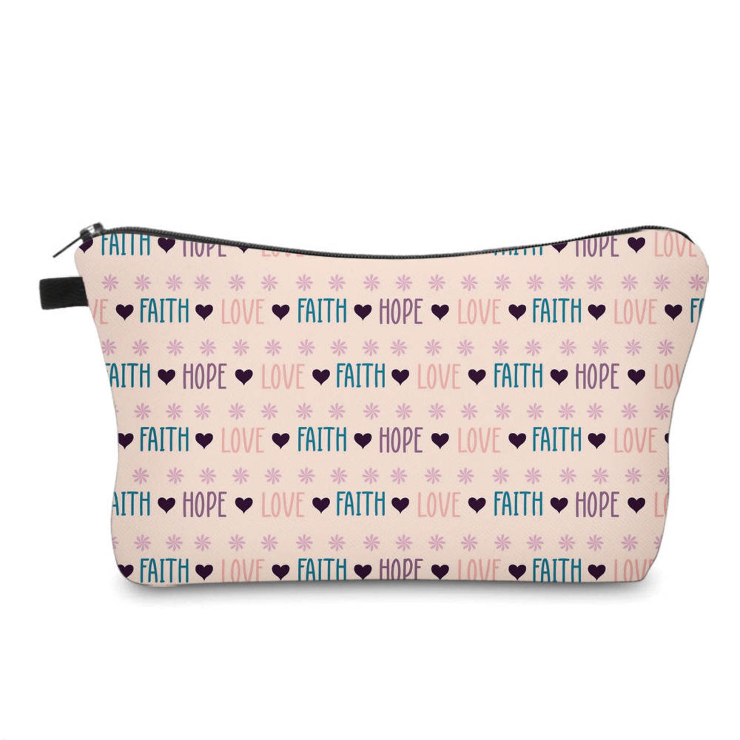 Faith Hope Love Pink - Water-Resistant Multi-Use Pouch