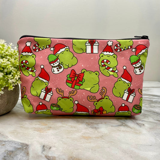 Christmas Frog - Water-Resistant Multi-Use Pouch