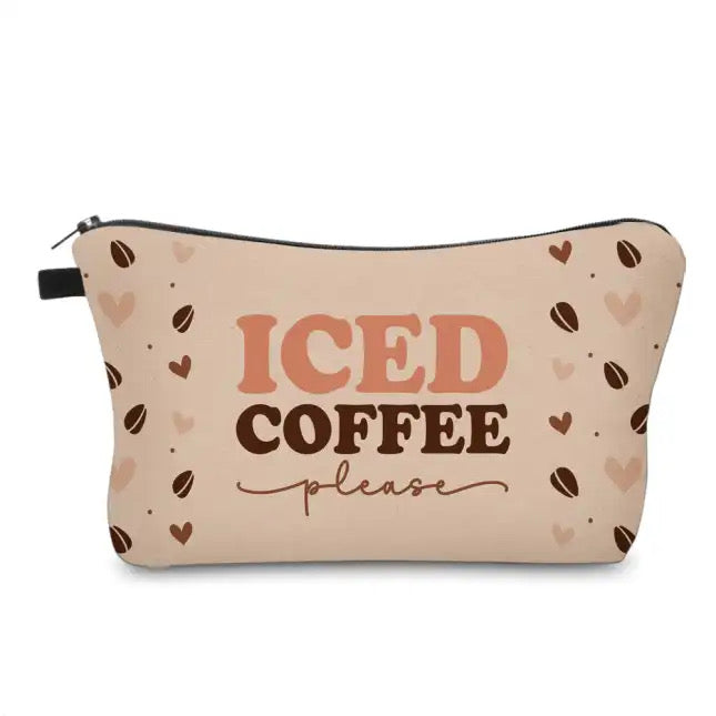 Iced Coffee Please - Water-Resistant Multi-Use Pouch