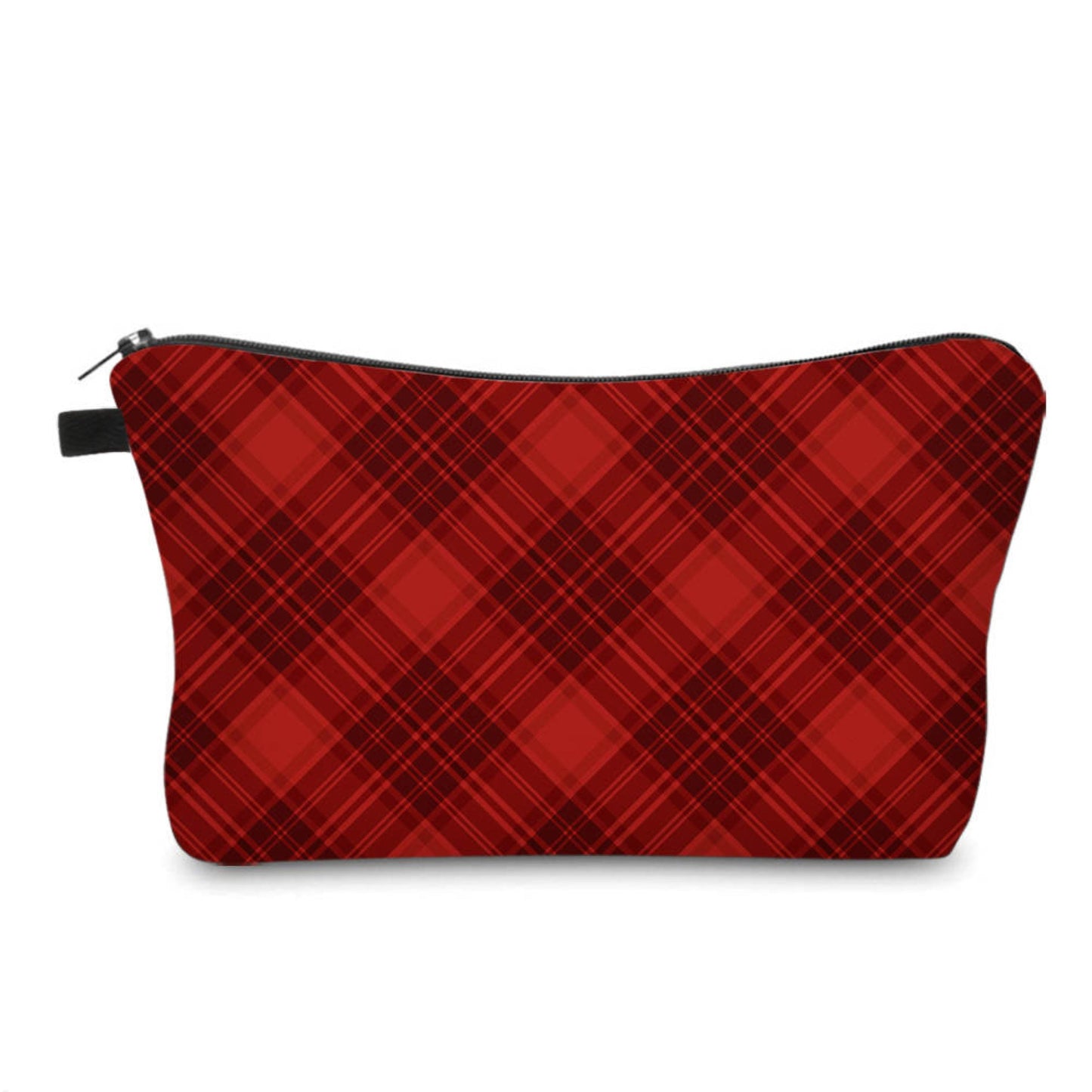 Plaid Dark Red - Water-Resistant Multi-Use Pouch