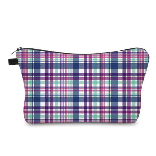 Plaid Purple Green - Water-Resistant Multi-Use Pouch