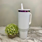 Tumbler 40oz - Built-In Straw Top - White