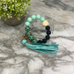 Silicone Bracelet Keychain - Paw - Mint