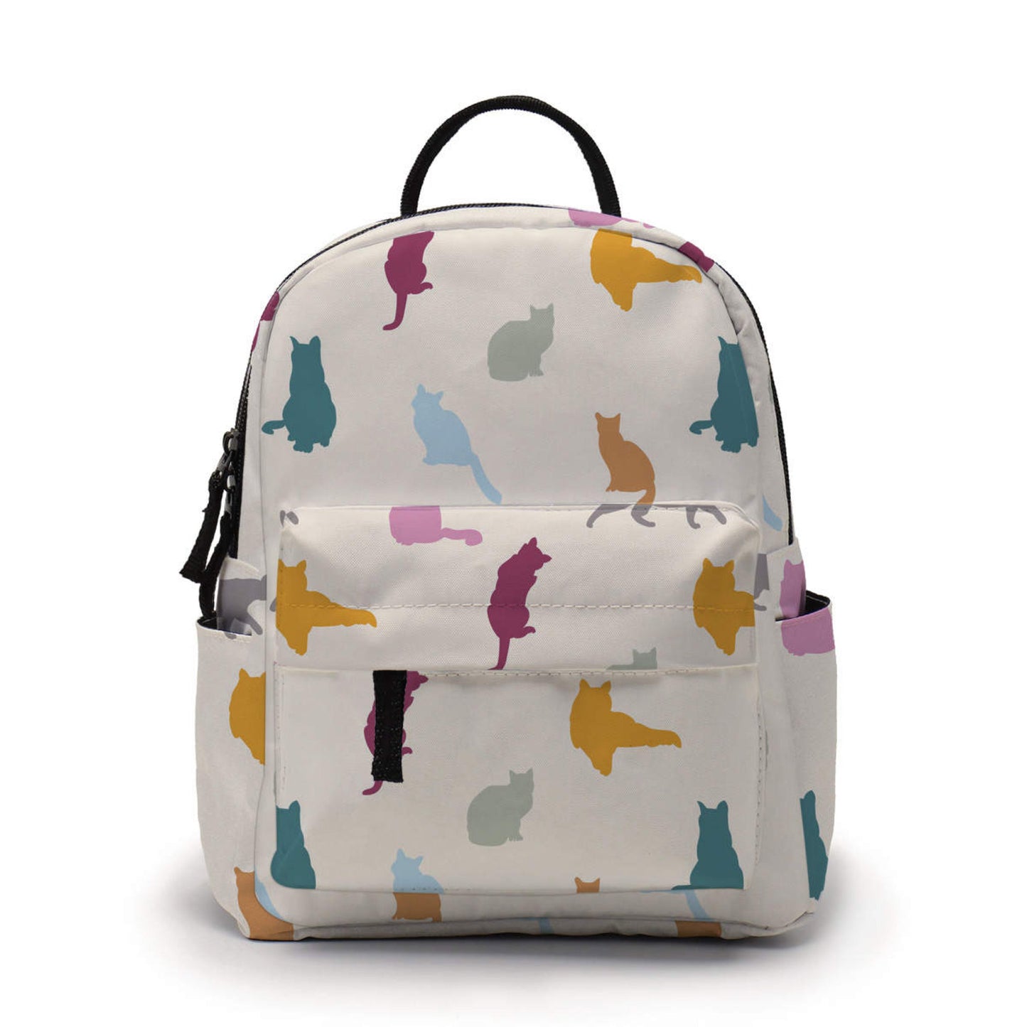 Cat Multi Color - Water-Resistant Mini Backpack